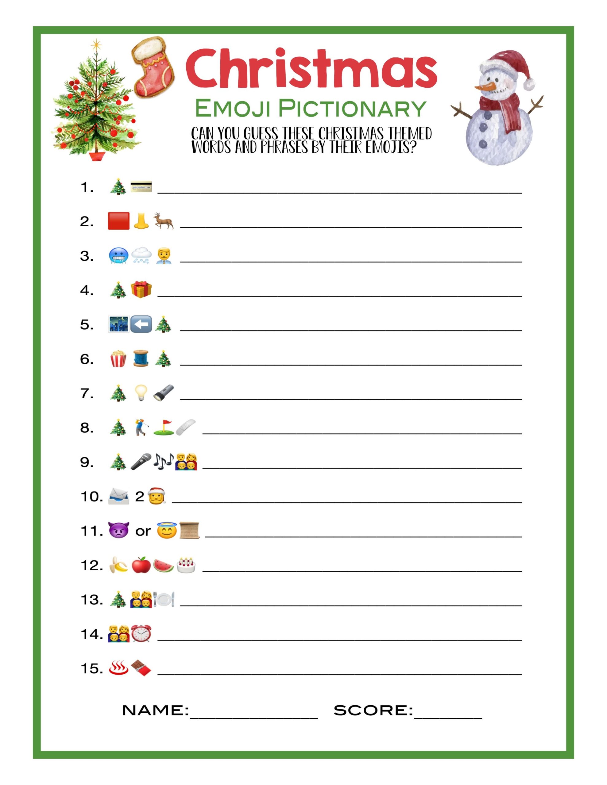 Free Holiday Printable Games Printable Sight Words List