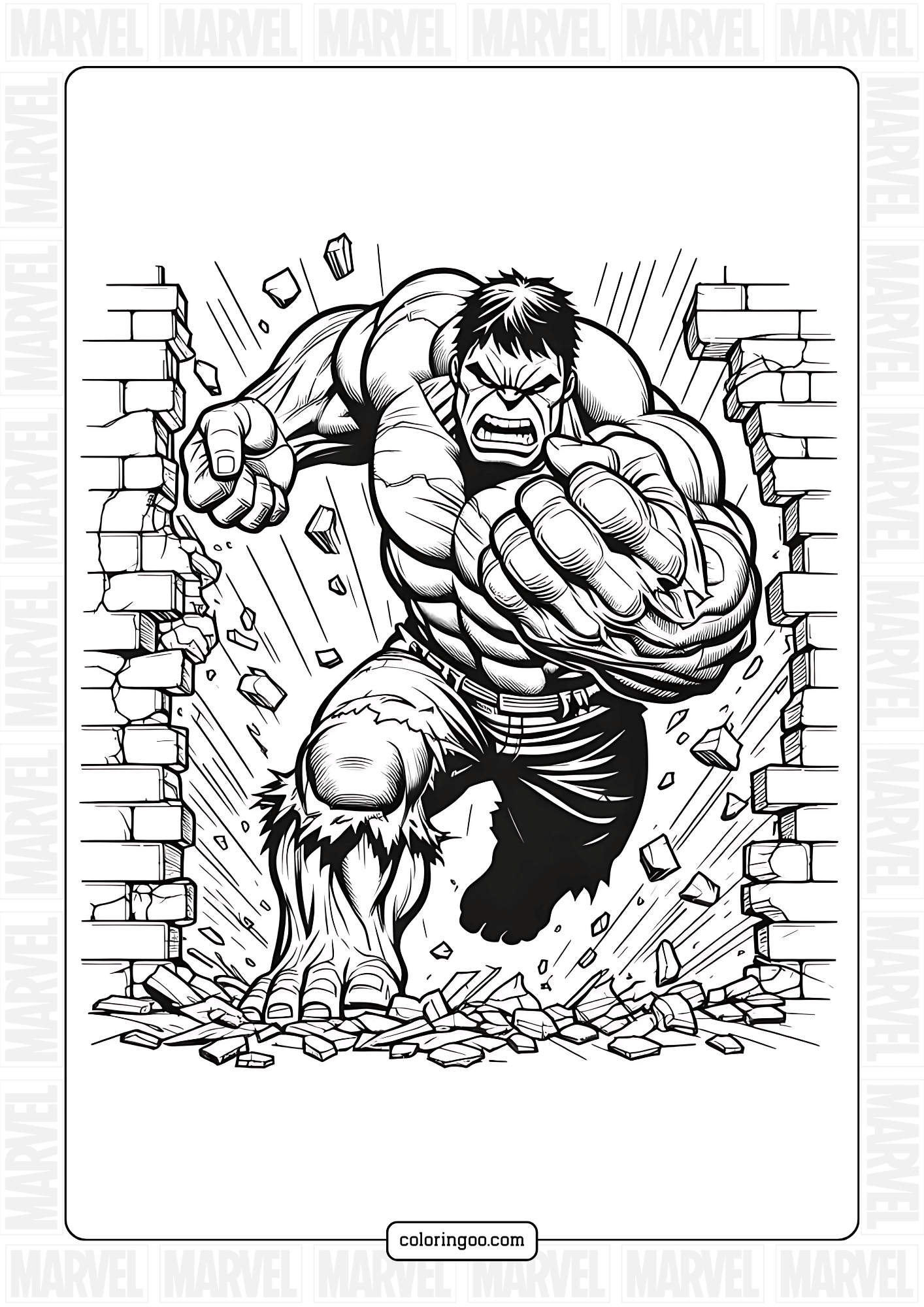 hulk coloring pages free