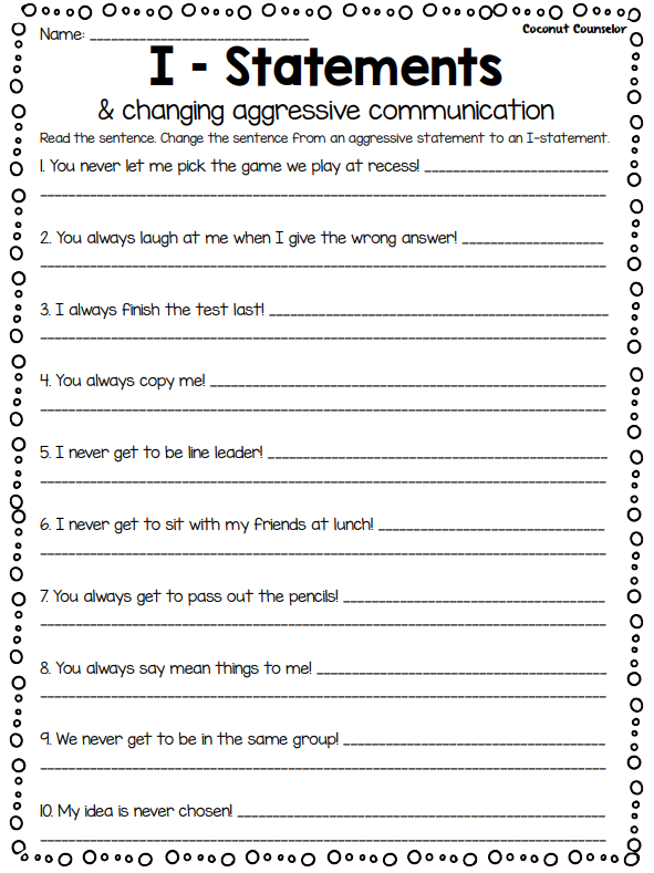 Free I Statement Worksheet Download Free I Statement Worksheet Png 
