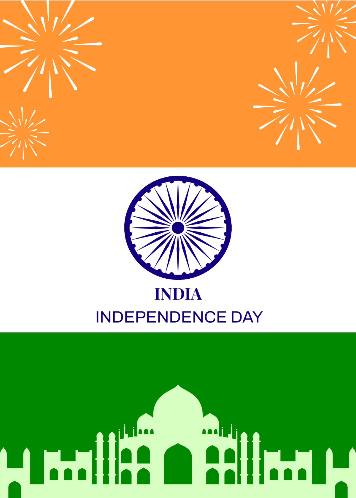 Free India Independence Day Invitation Background Template To Edit Online