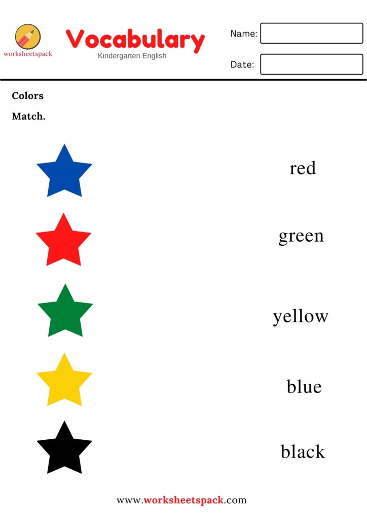 Free Kindergarten Worksheet Colors Download Free Kindergarten 