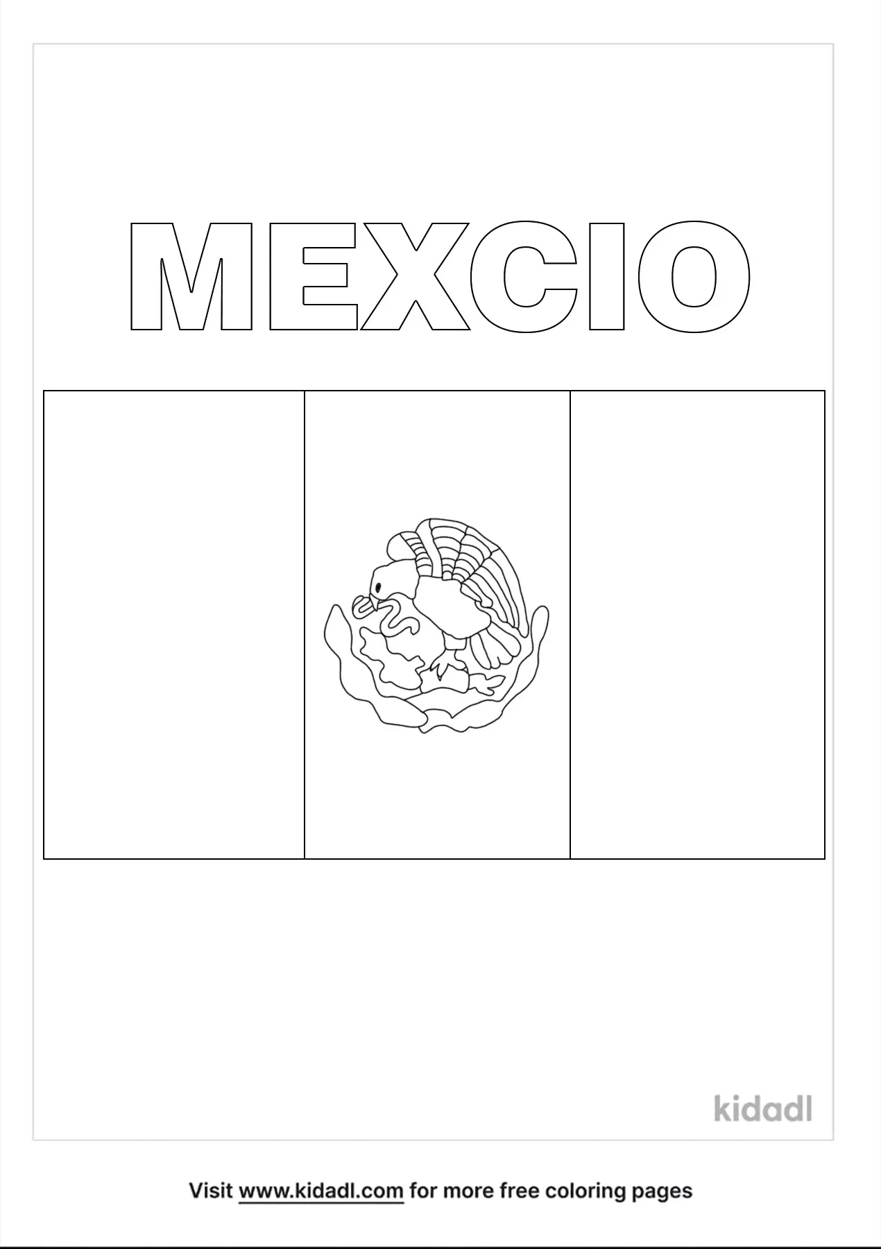 Free Mexican Flag Coloring Page Coloring Page Printables Kidadl