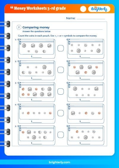 money worksheets grade 3
