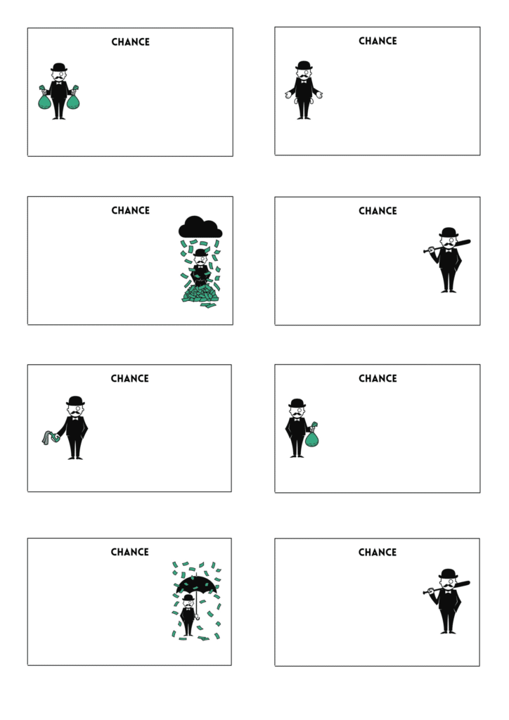 Free Monopoly Chance Community Chest Cards PDF Printable Template 