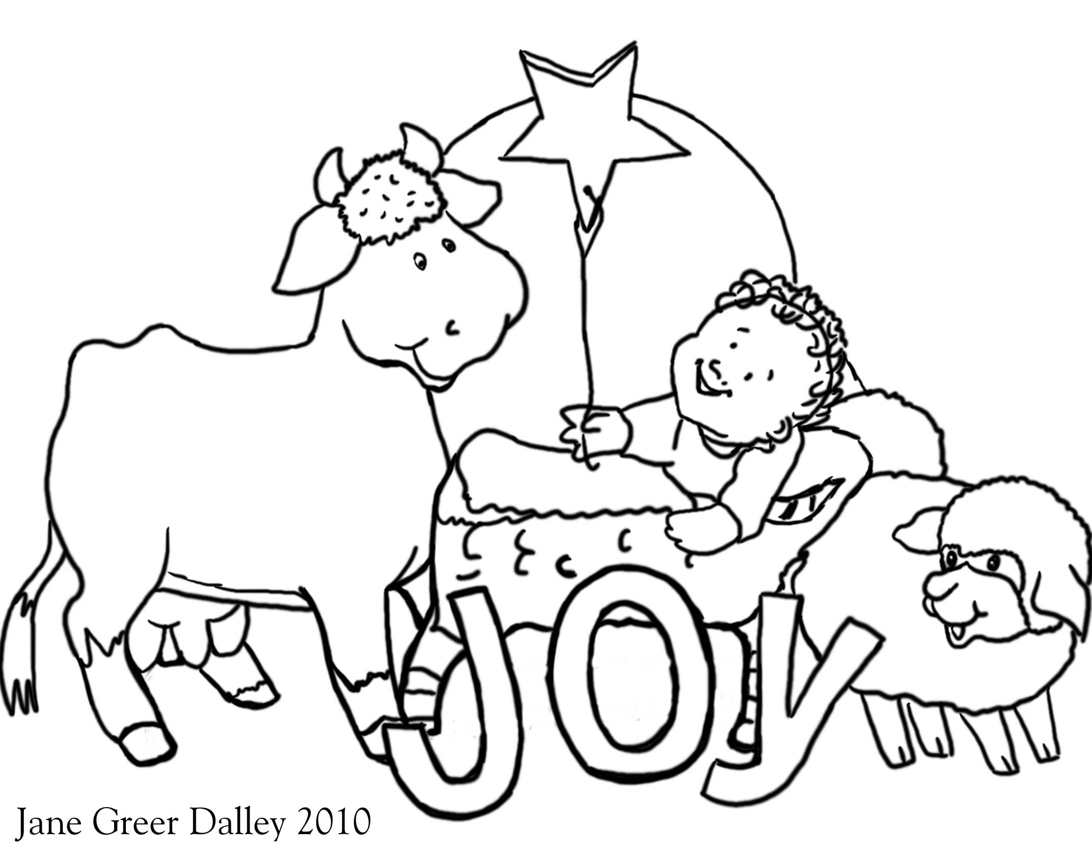 free nativity coloring pages