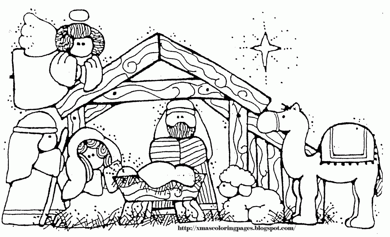 Free Nativity Coloring Pages Printable Coloring Home
