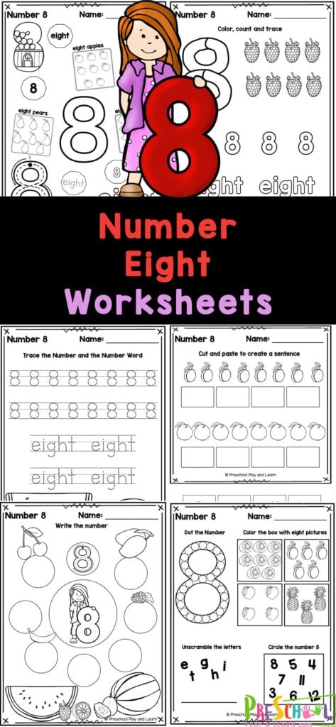 FREE Number 1 Worksheets For Preschool Tracing Counting Exercises