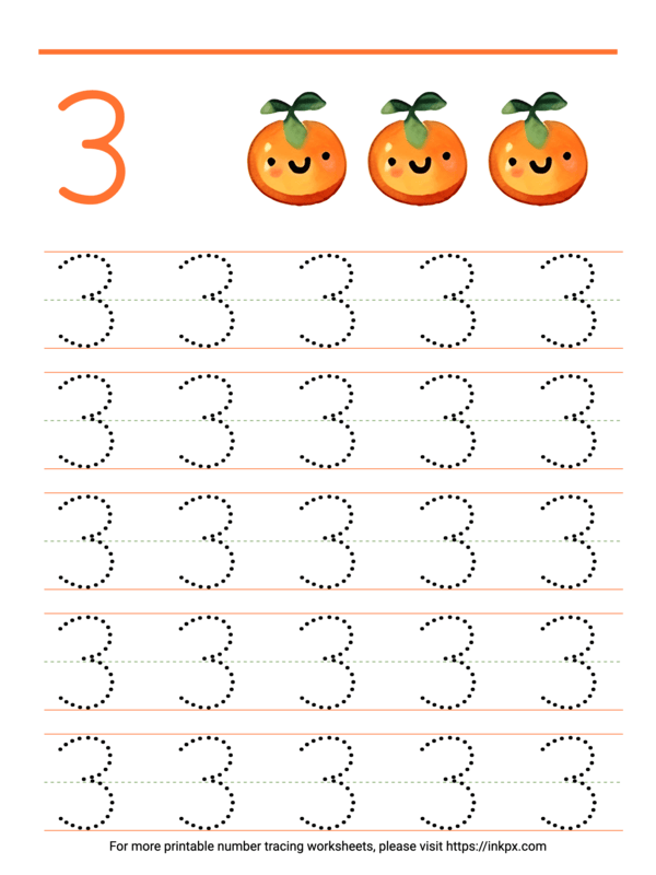 tracing number worksheet