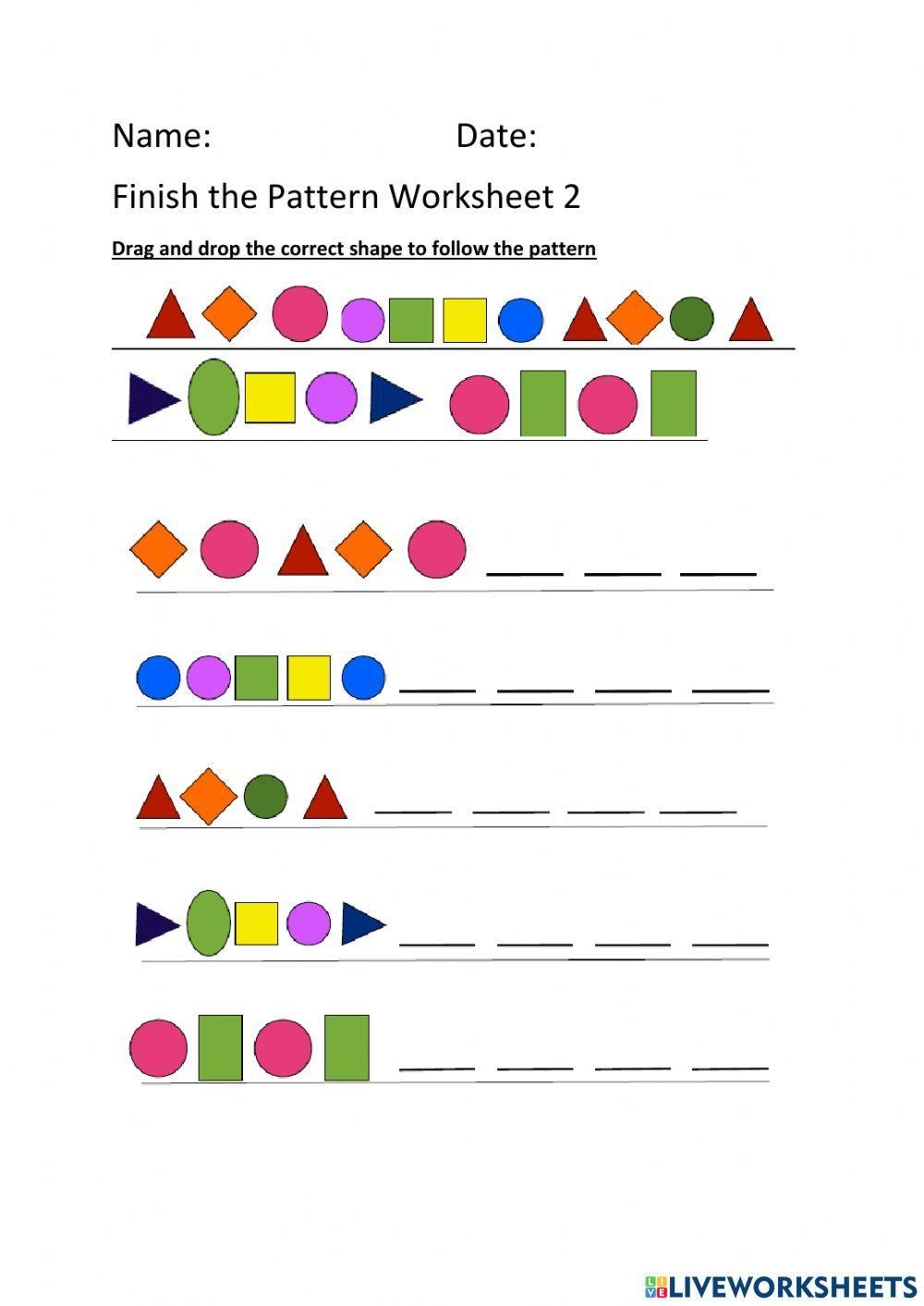 Free Pattern Worksheet For Class 2 Download Free Pattern Worksheet For 