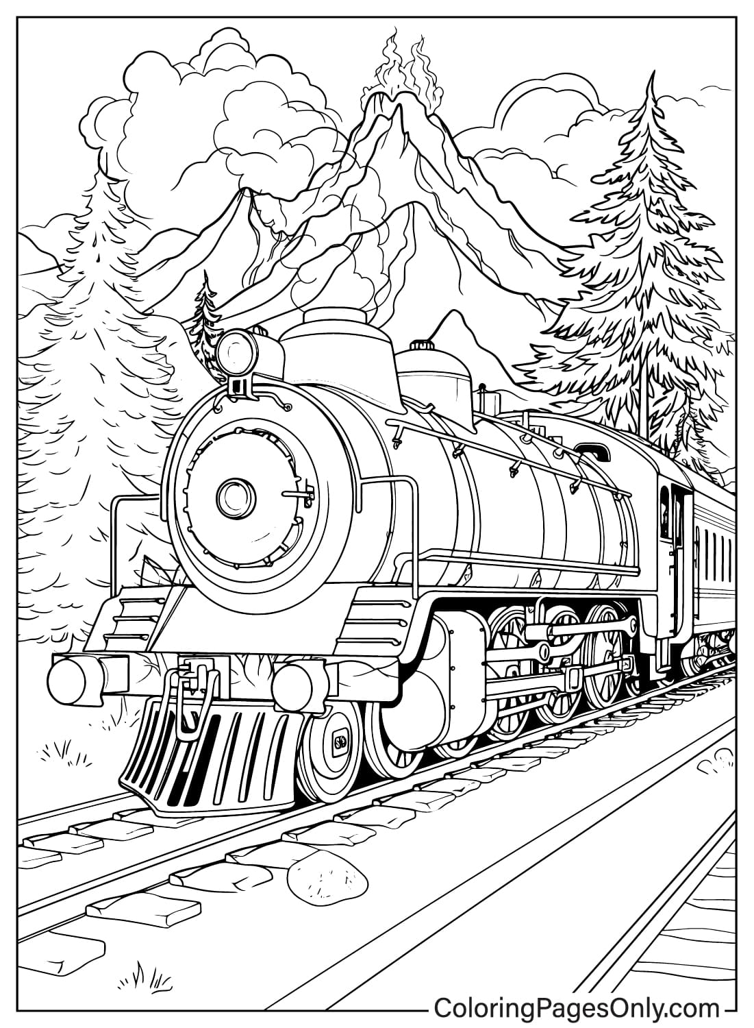 Polar Express Coloring Page