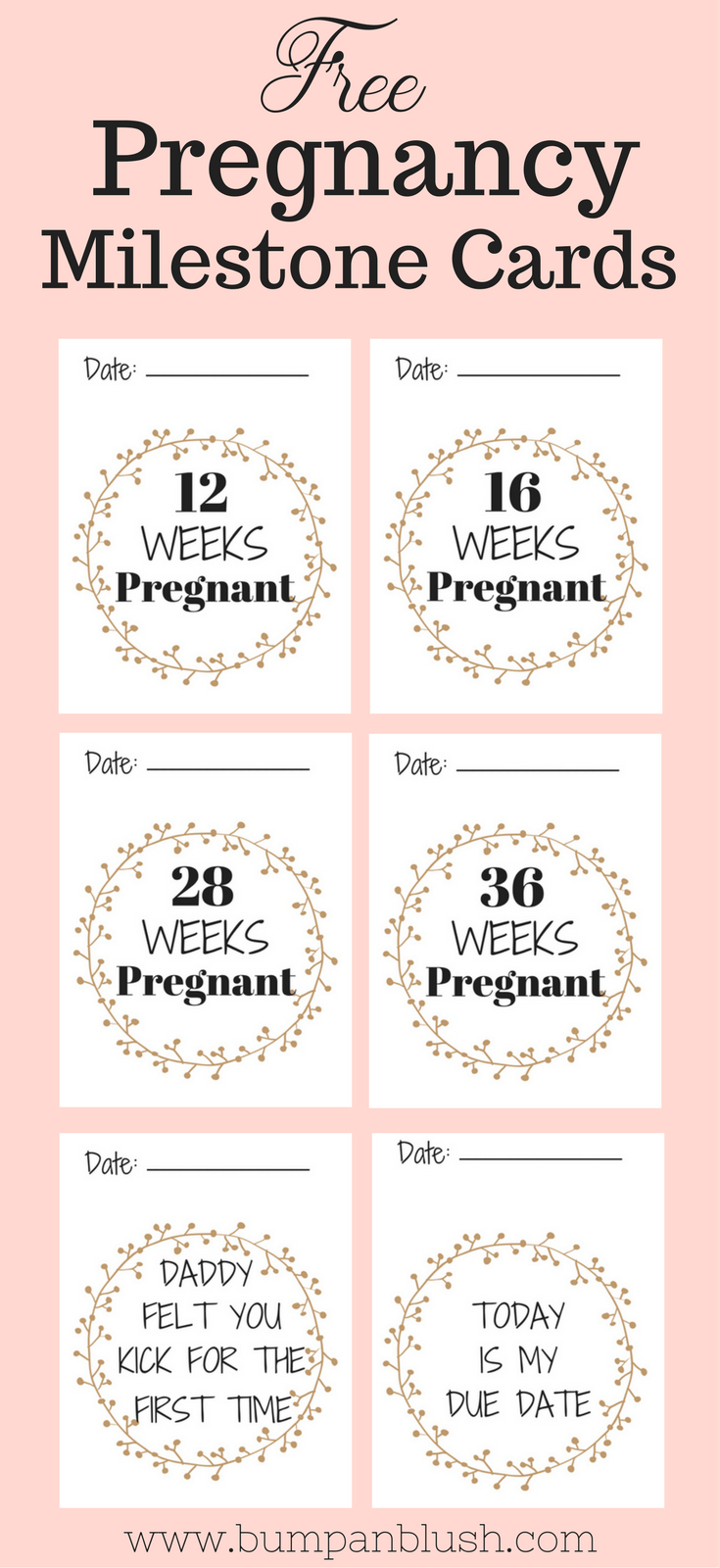 pregnancy milestone cards printable