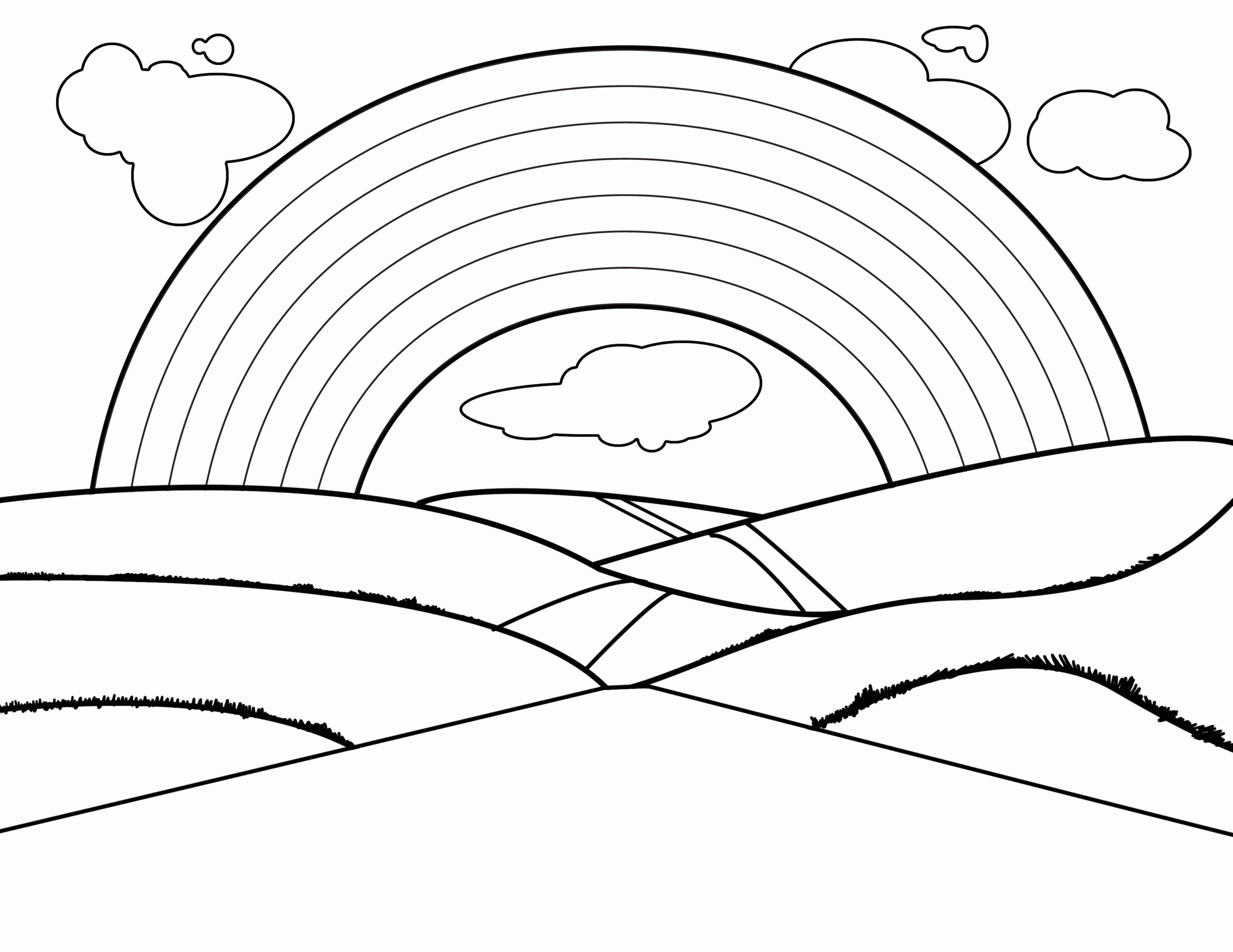Free Preschool Coloring Pages Of Rainbows Download Free Preschool 