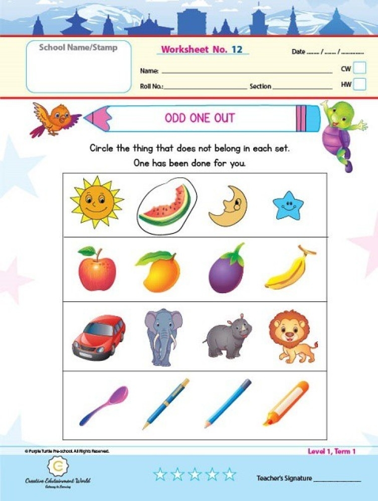 Free Preschool Kindergarten Numbers Counting Worksheets