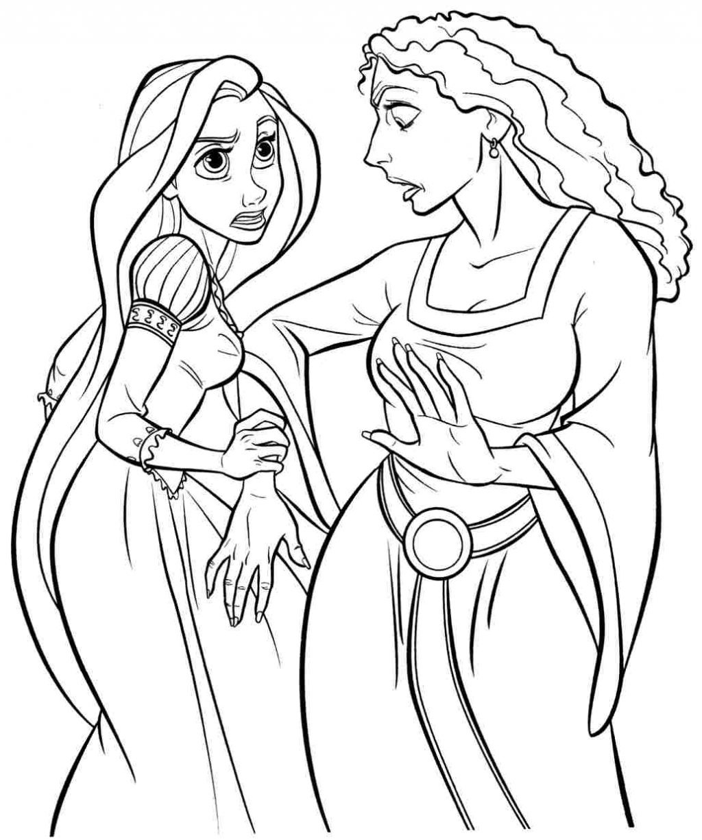 Free Princess Rapunzel Coloring Pages Clowncoloringpages