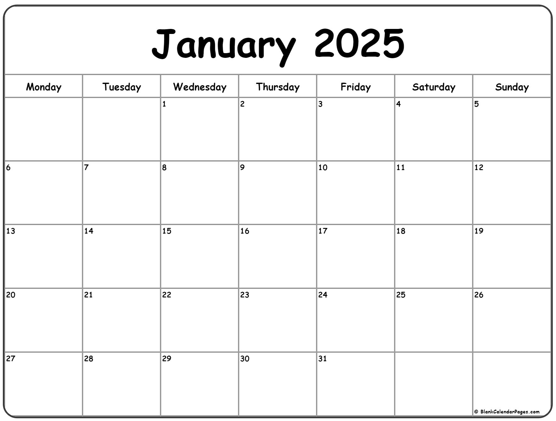 Free Printable 2025 Calendar Starting Monday Mia N Kjeldsen