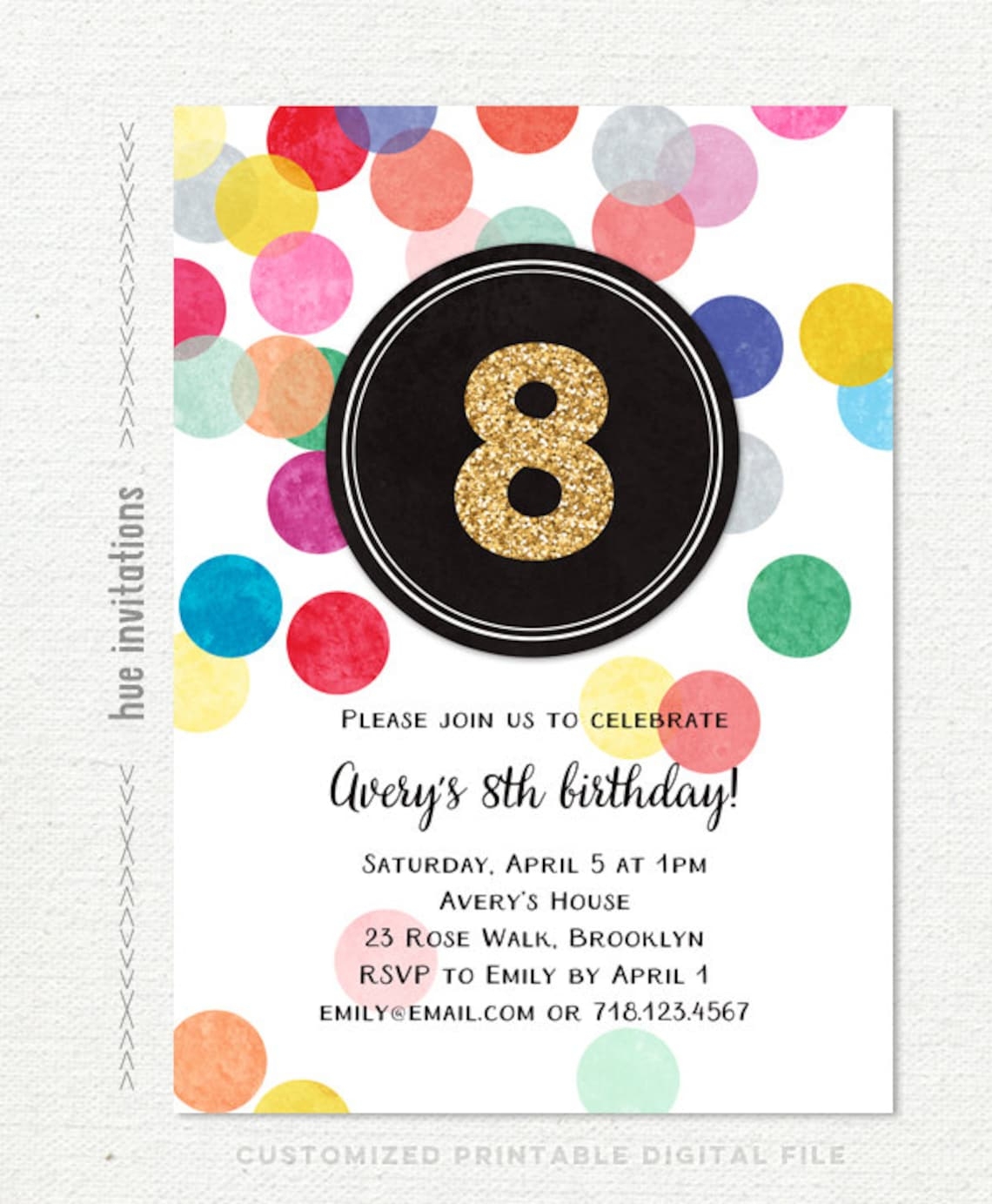 Free Printable 8th Birthday Party Invitations Printable Party