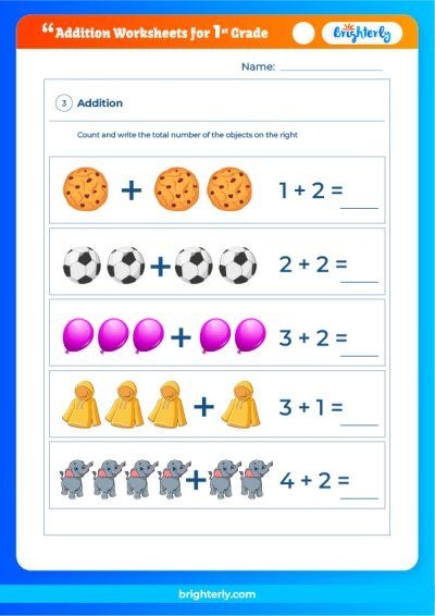 addition worksheets grade 1