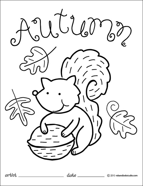autumn coloring pages free printable