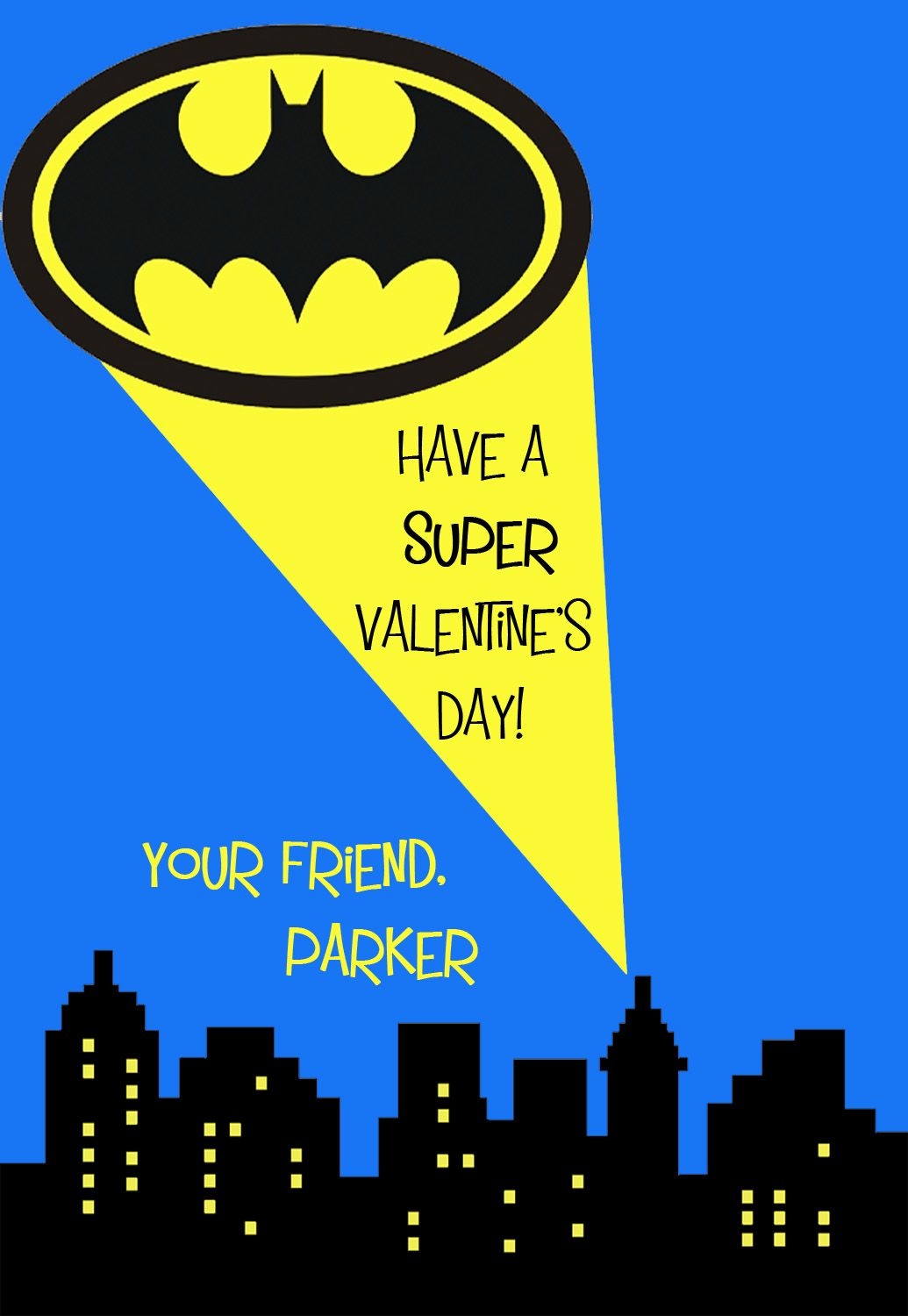 Free Printable Batman Valentine Cards Free Templates Printable