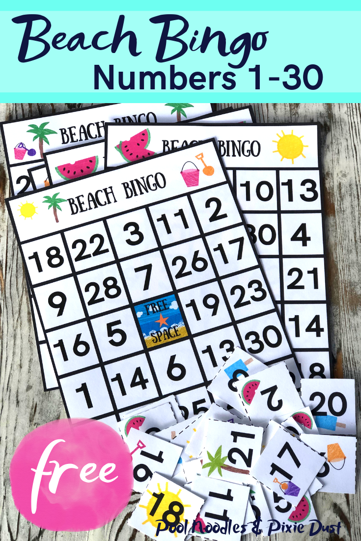 printable beach bingo cards