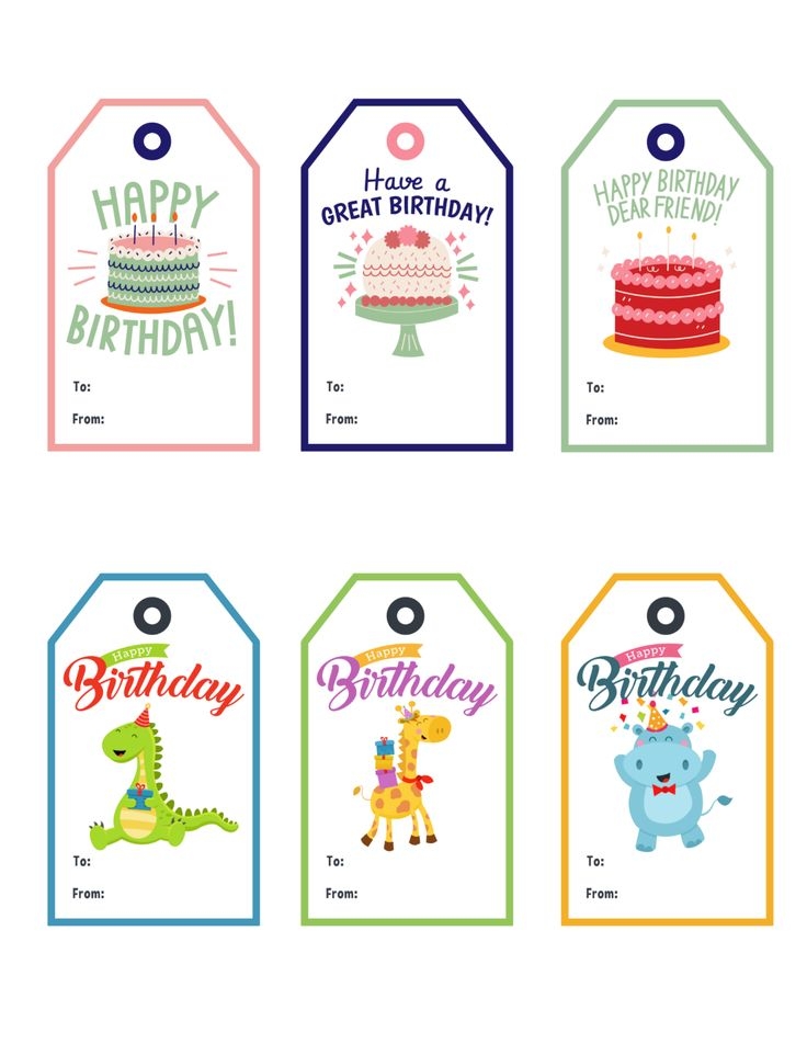 Free Printable Birthday Gift Tags Birthday Gift Tags Printable Free