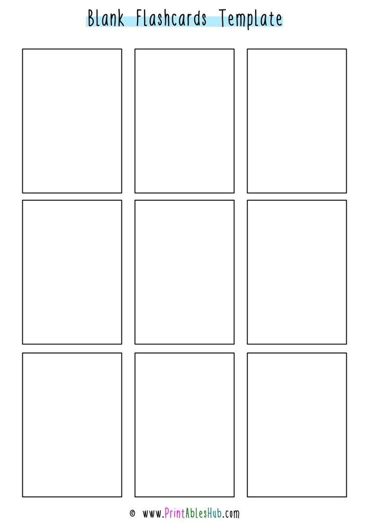Free Printable Blank Flashcards Templates PDF Included Templates 