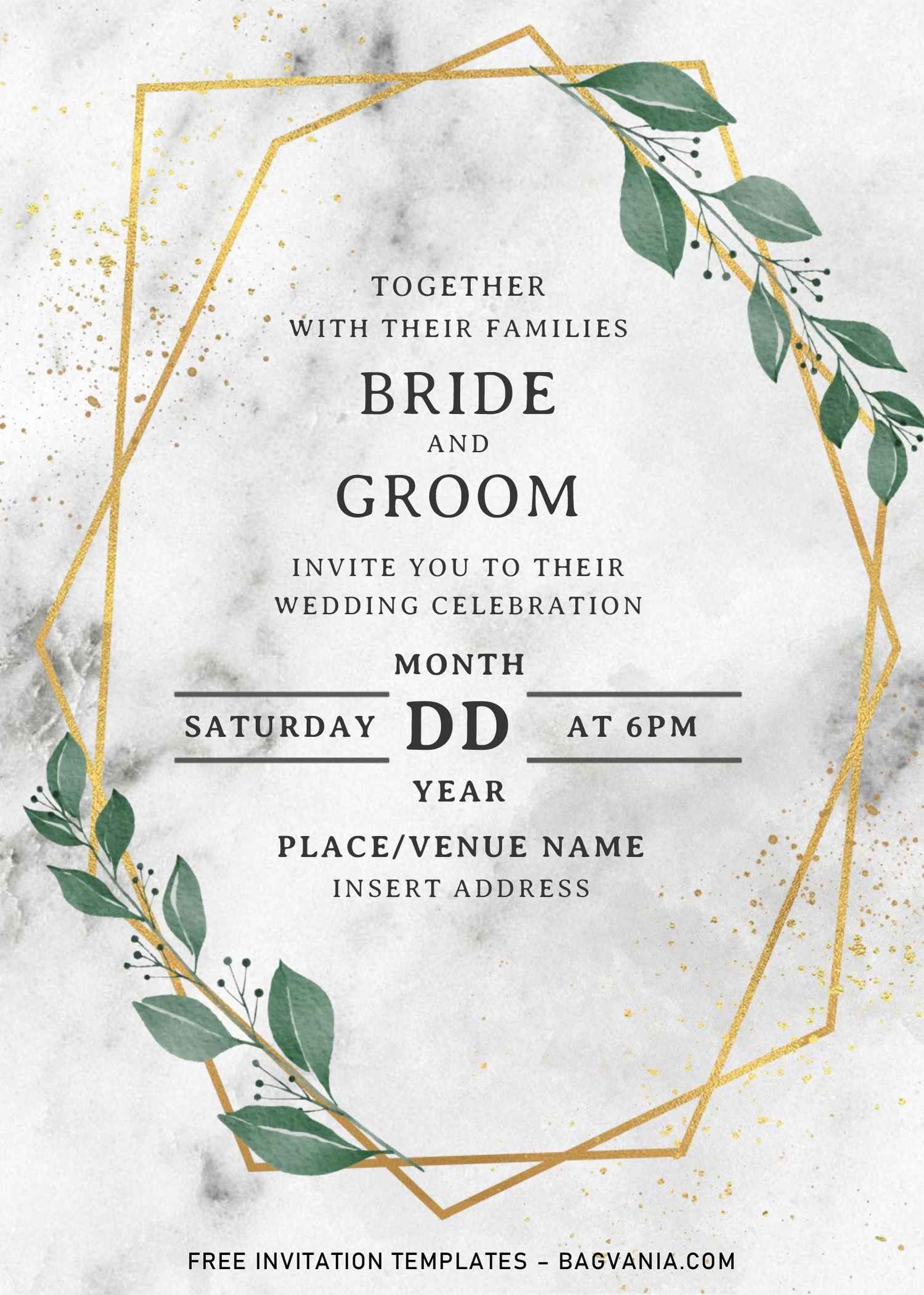 free printable wedding invitation templates