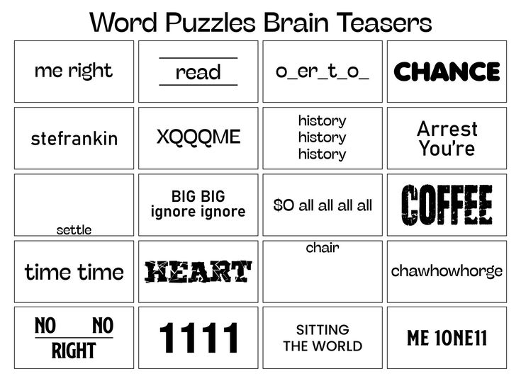 Free Printable Brain Teasers With Answers Printablee Word Puzzles