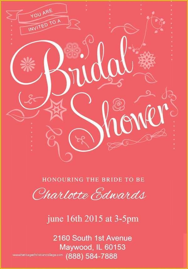 Free Printable Bridal Shower Invitations Templates Of 30 Best Bridal 