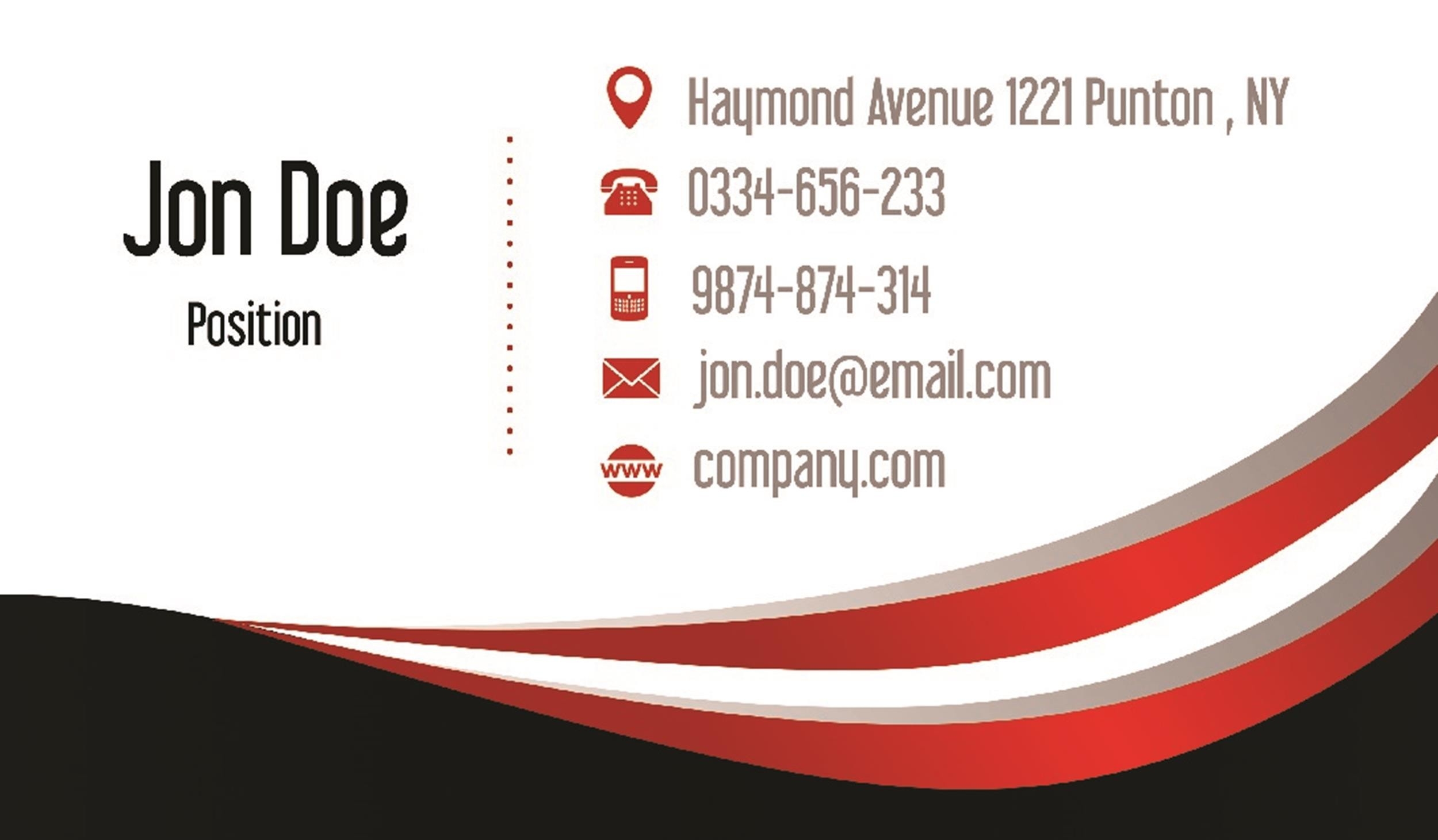 name card template printable