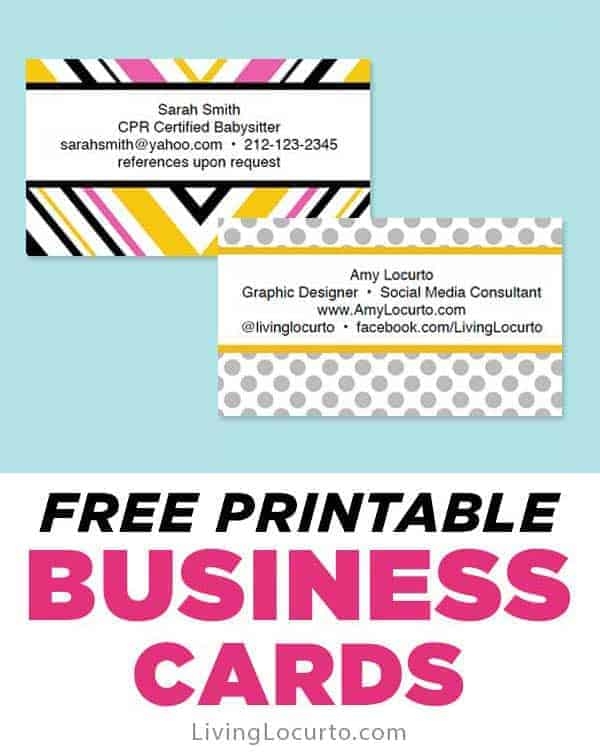 Free Printable Business Cards Template Printable Forms Free Online