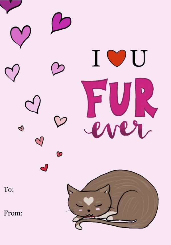 Free Printable Cat Valentine 39 s Day Cards Overstuffed Life