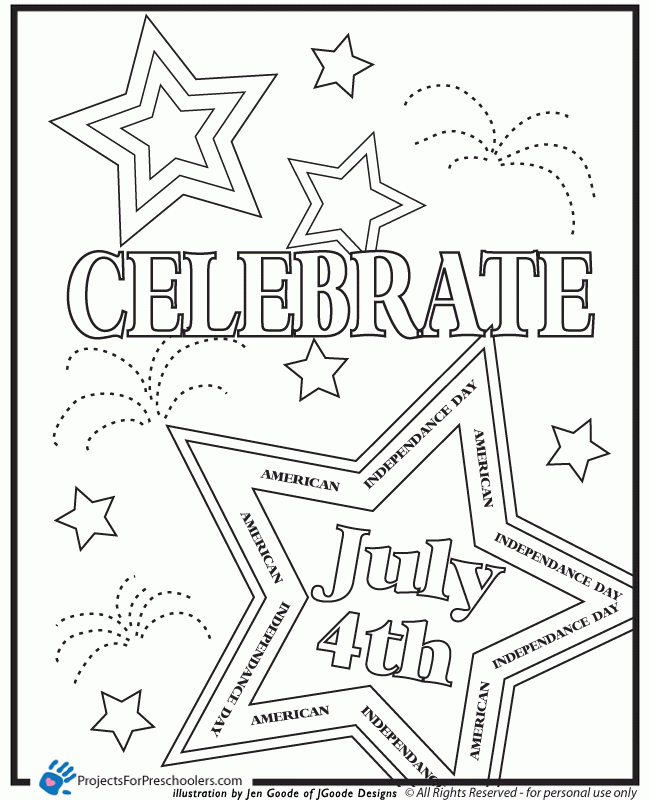 Free Printable Celebrate July 4th Coloring Page Coloring Home