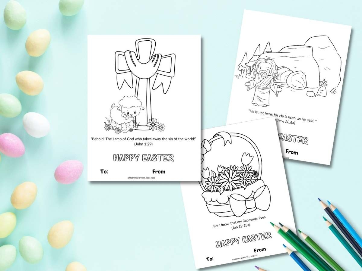 Free Printable Christian Easter Cards For Kids To Color And Share