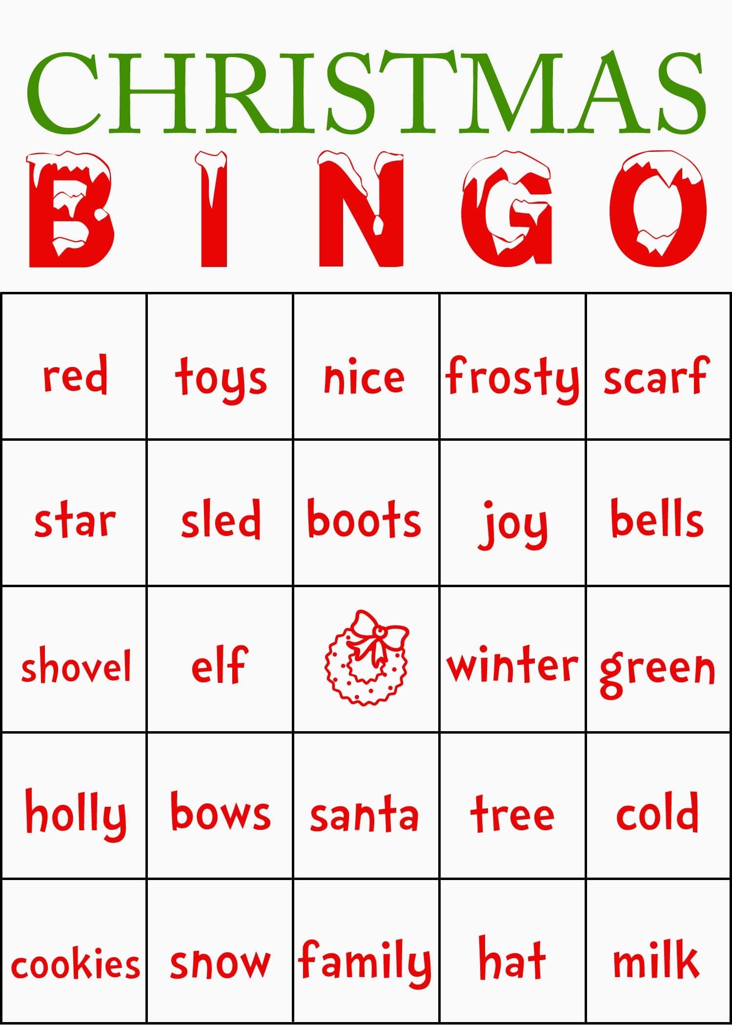 Free Printable Christmas Bingo Cards Free Download And Print For You