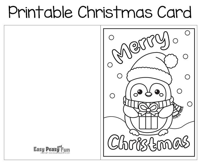 printable christmas card for kids to color