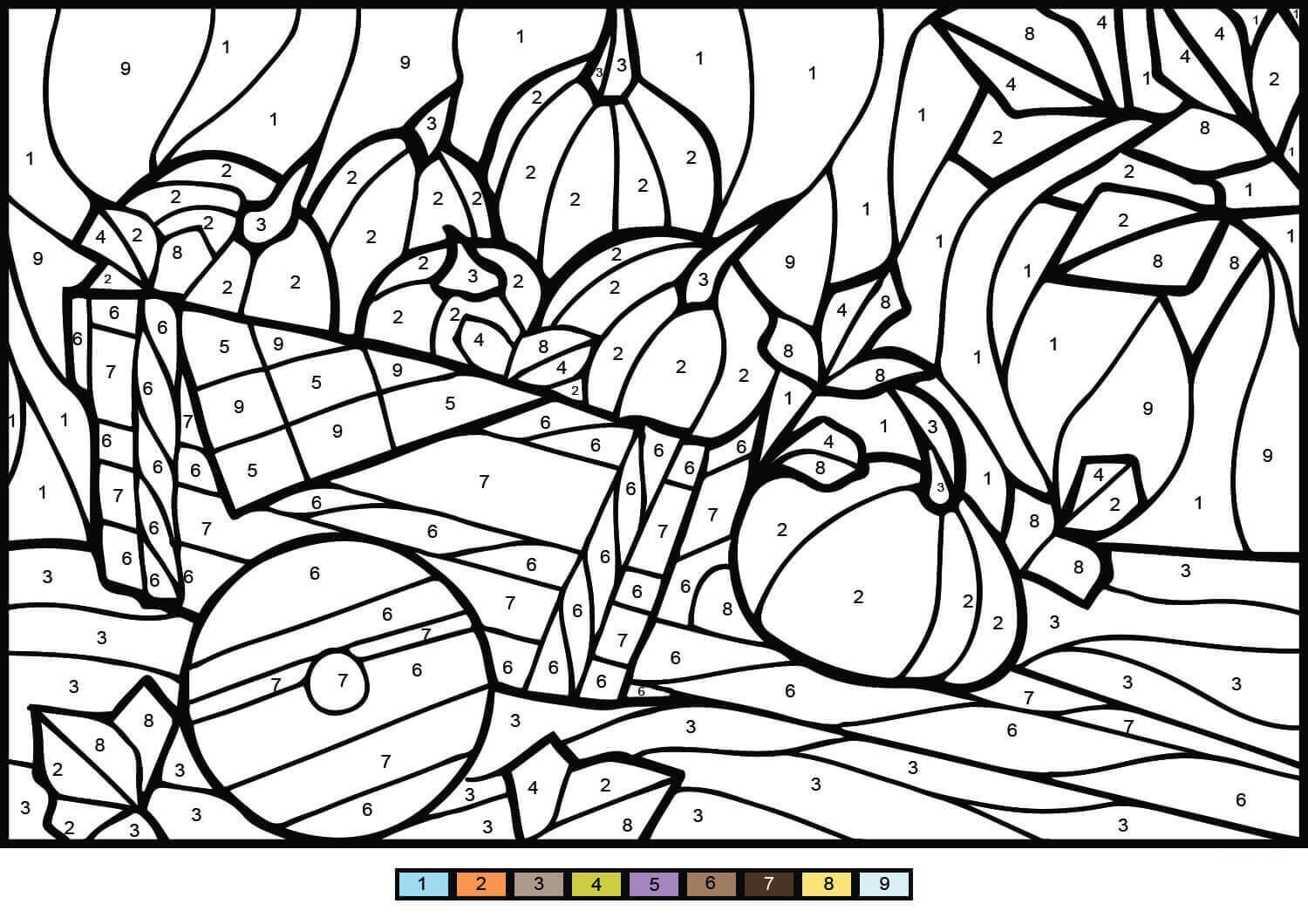 Free Printable Color By Number 48 Printable Pumpkins To Color Best 