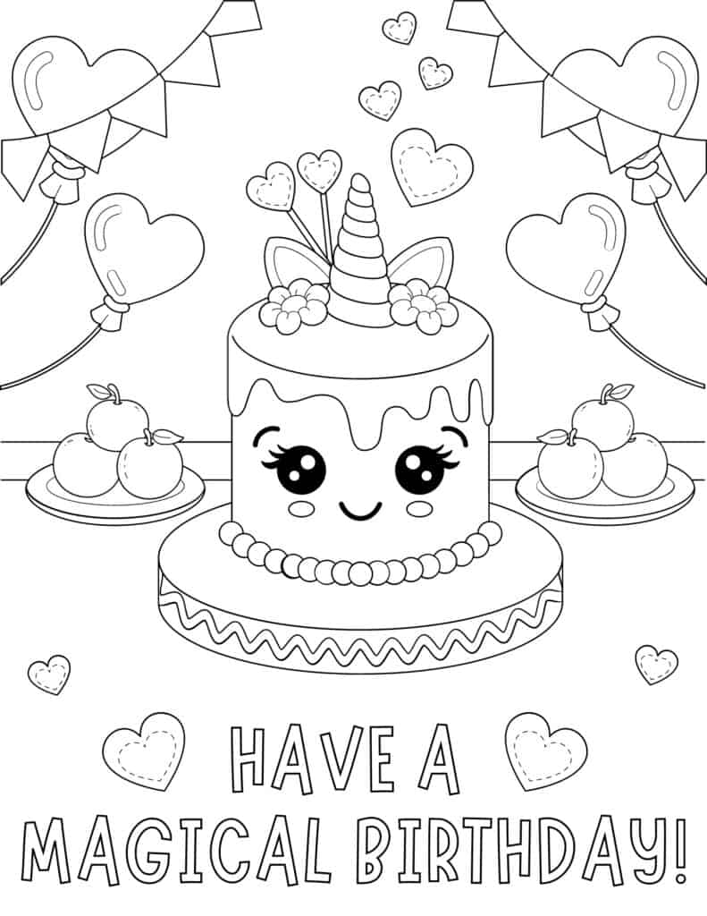 Free Printable Coloring Pages Birthday Download Free Printable 
