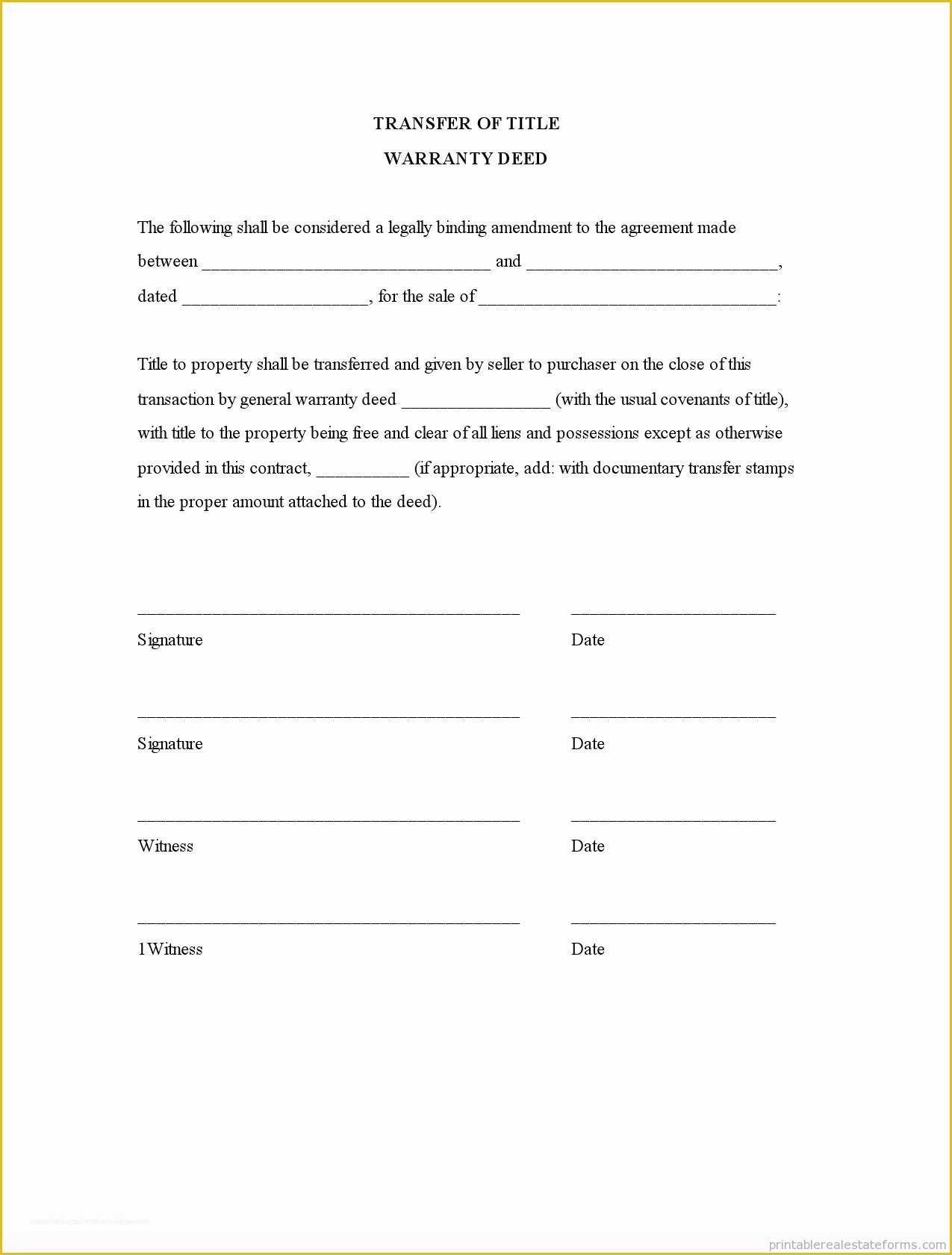 Free Printable Contract For Deed Template Of Best Free Contract For 