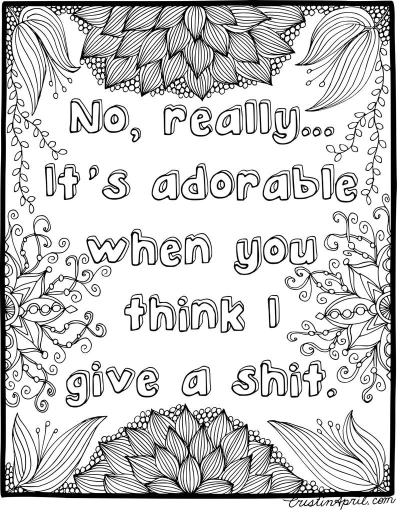 curse word coloring pages free printable