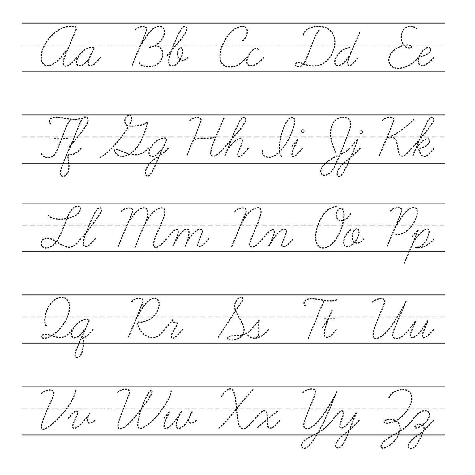 free cursive printable worksheets