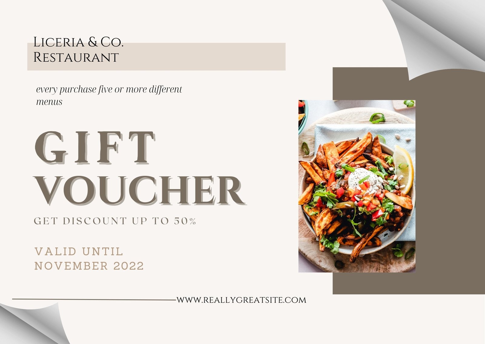 Free Printable Custom Restaurant Gift Certificate Templates 47 OFF