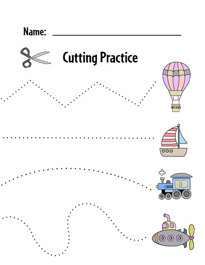 Free Printable Cutting Worksheets For Preschoolers The Hollydog 