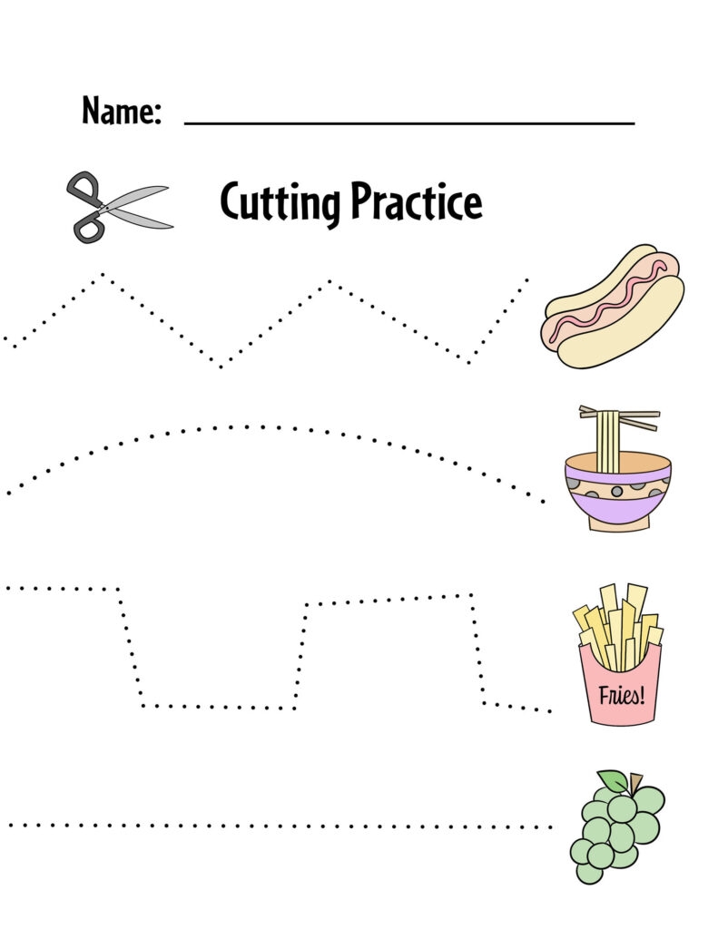 free printable cutting worksheets