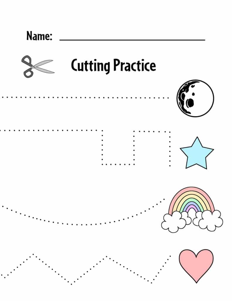 Free Printable Cutting Worksheets For Preschoolers The Hollydog 