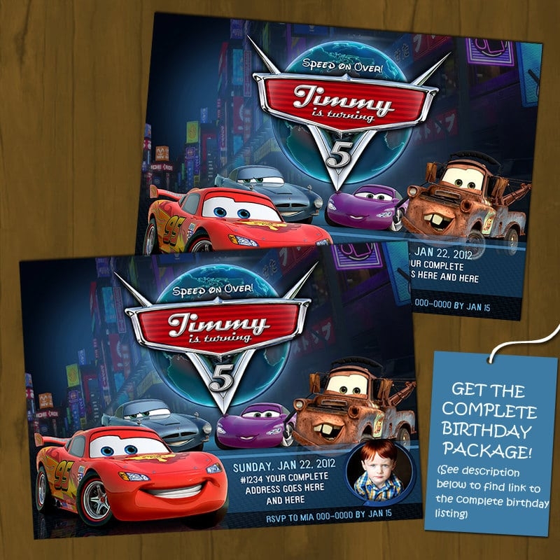 cars 2 birthday invitation templates free