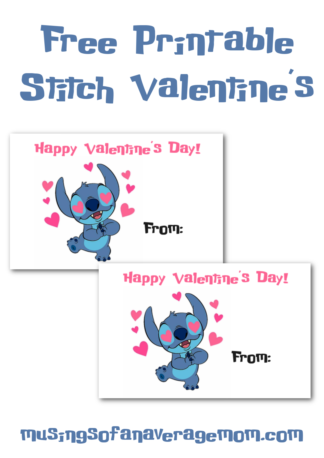 Free Printable Disney Stitch Valentines For Kids