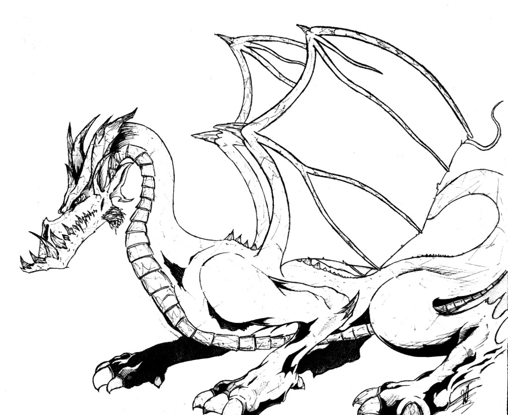 Dragon Coloring Book Pages
