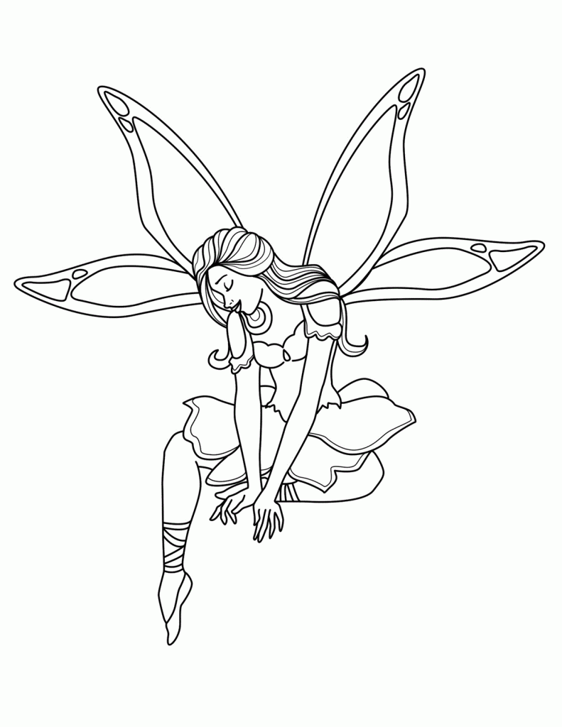fairy coloring pages free