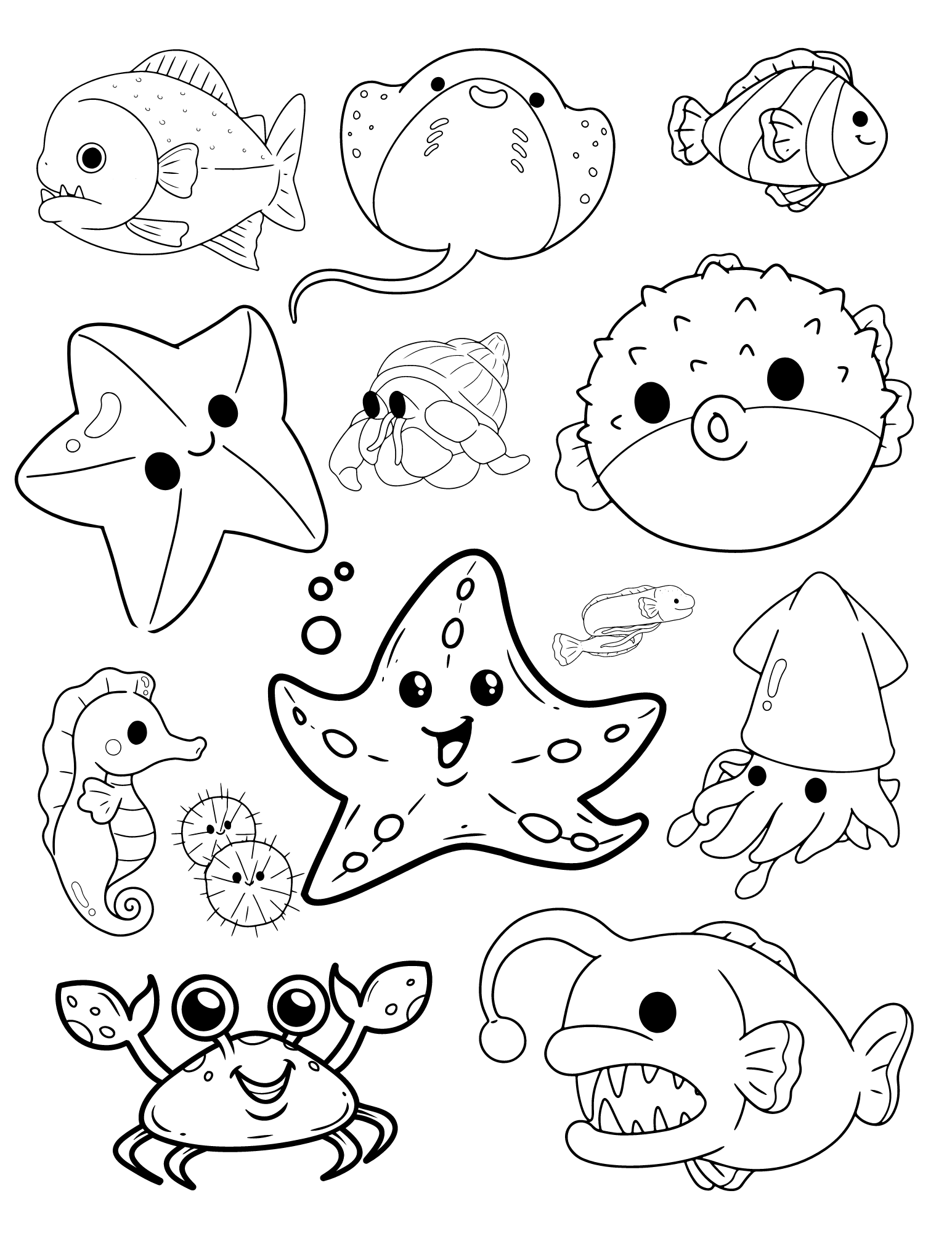 Printable Fish Coloring Pages